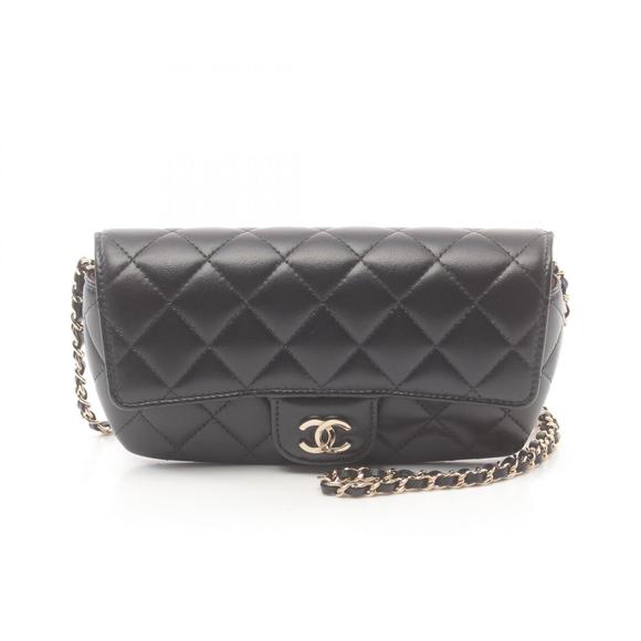 Chanel Matelasse Shoulder Bag Lambskin Black - Picture 1 of 6